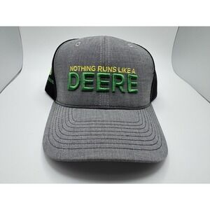 John Deere Nothing Runs Like Farm Equipment Snapback Trucker Hat Adjustable Mesh